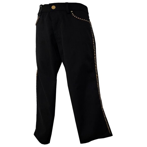 One Way to Rock Embellished Men's Black Pants - Picture 6 of 8